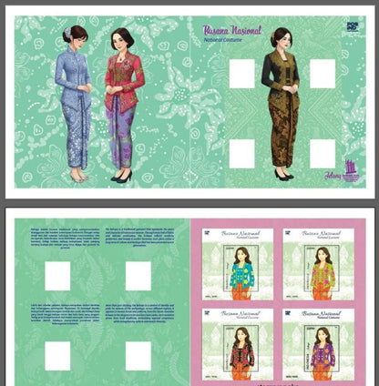 Indonesia 2025 National Costume Special Pack with folder-real cloth affixed on dress.
