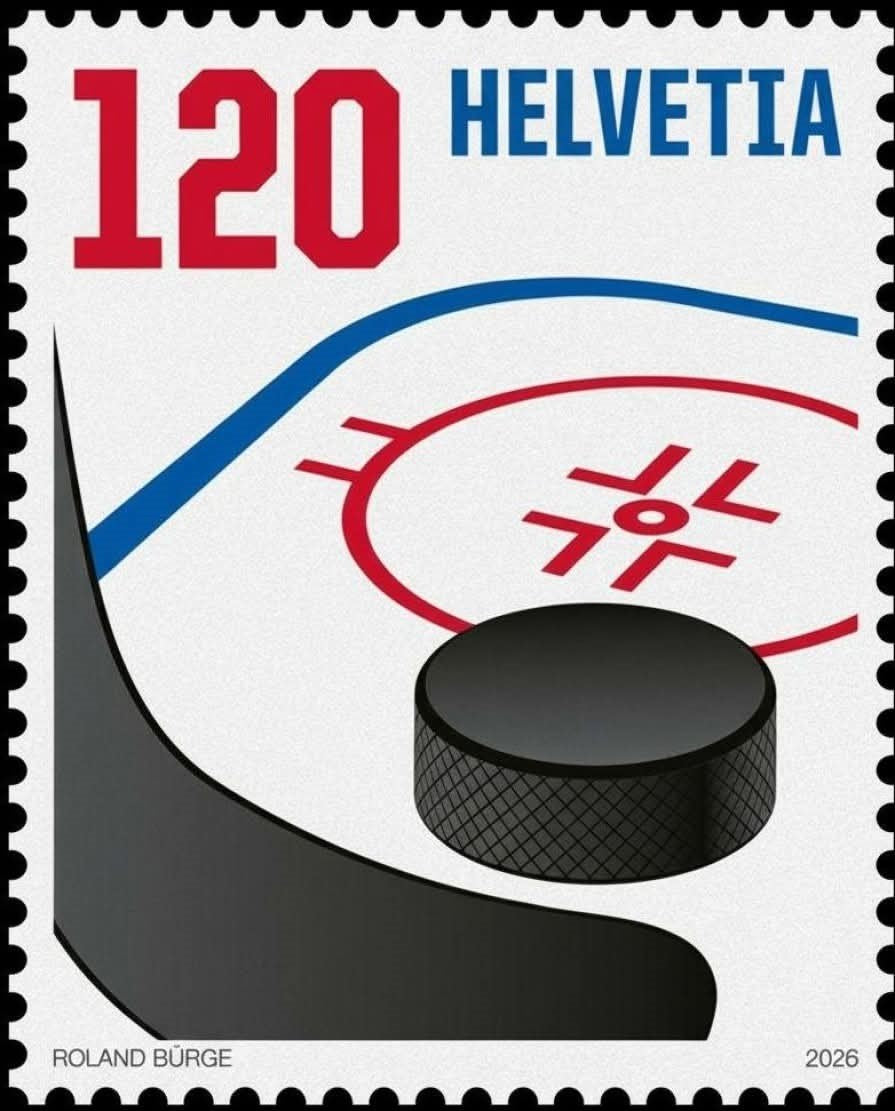 Switzerland 2026 - Ice Hockey World Championship - *Transparent/translucent stamp printed in  Chalk Paper 1v Stamp