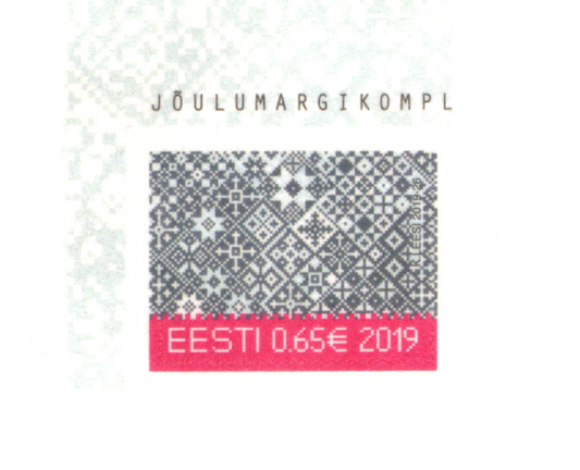 Estonia velvet stamp on Christmas 2019.