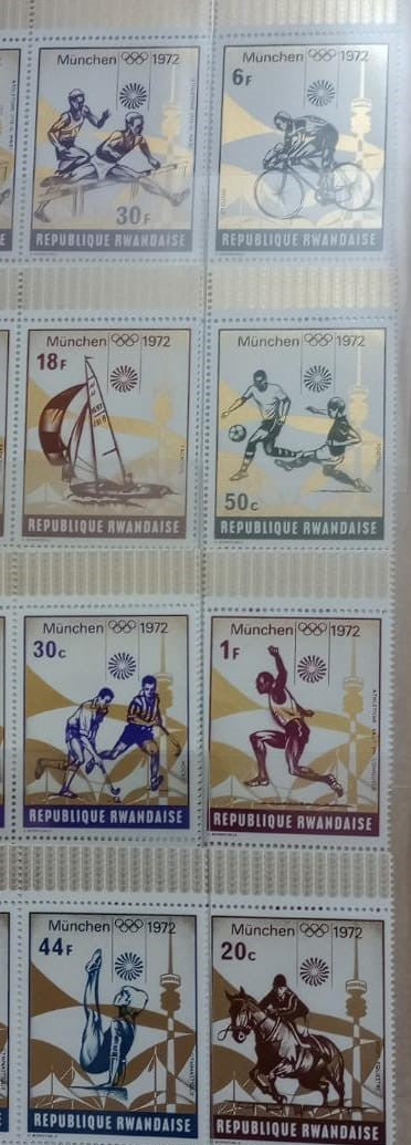 1972 Montreal Olympics beautiful set issued by Rwanda.