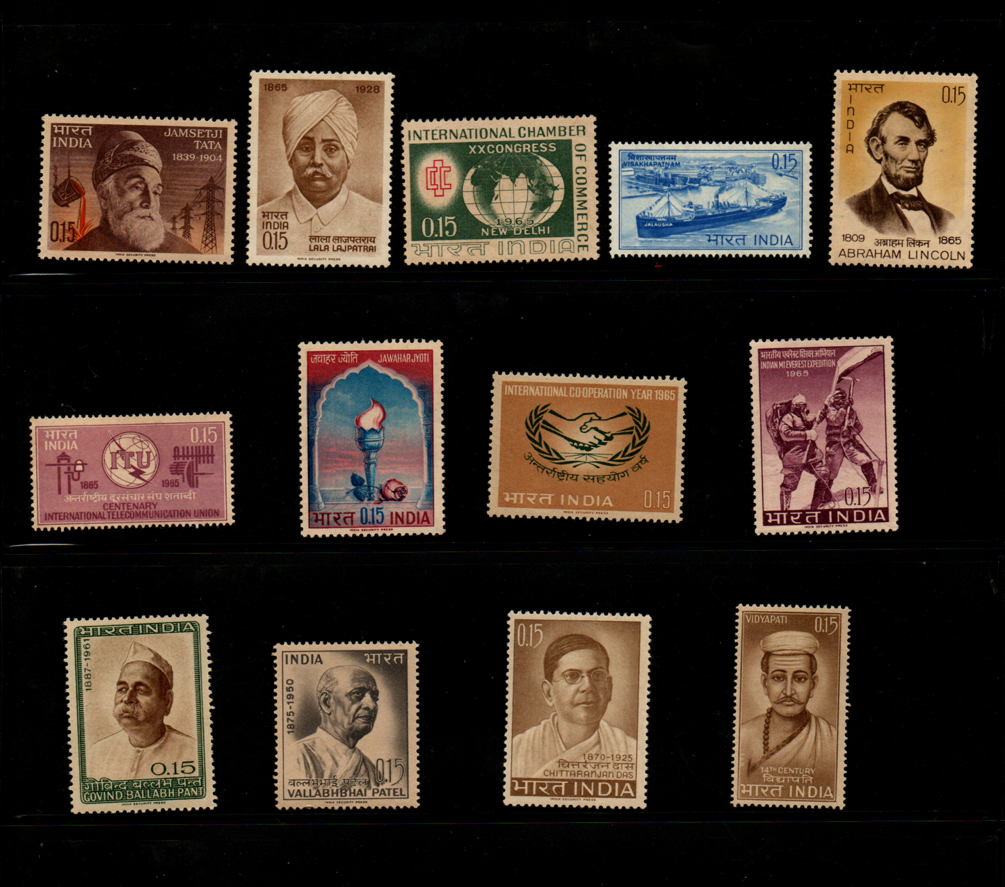 India-1965 Full Year pack commemorative Mint Stamps