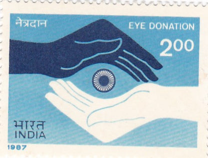 India mint-15 Oct'87 Centenary of Service to Blind.