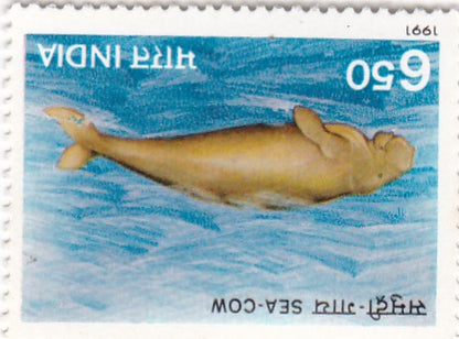 India Mint-1991 Endangered Marine Mammals