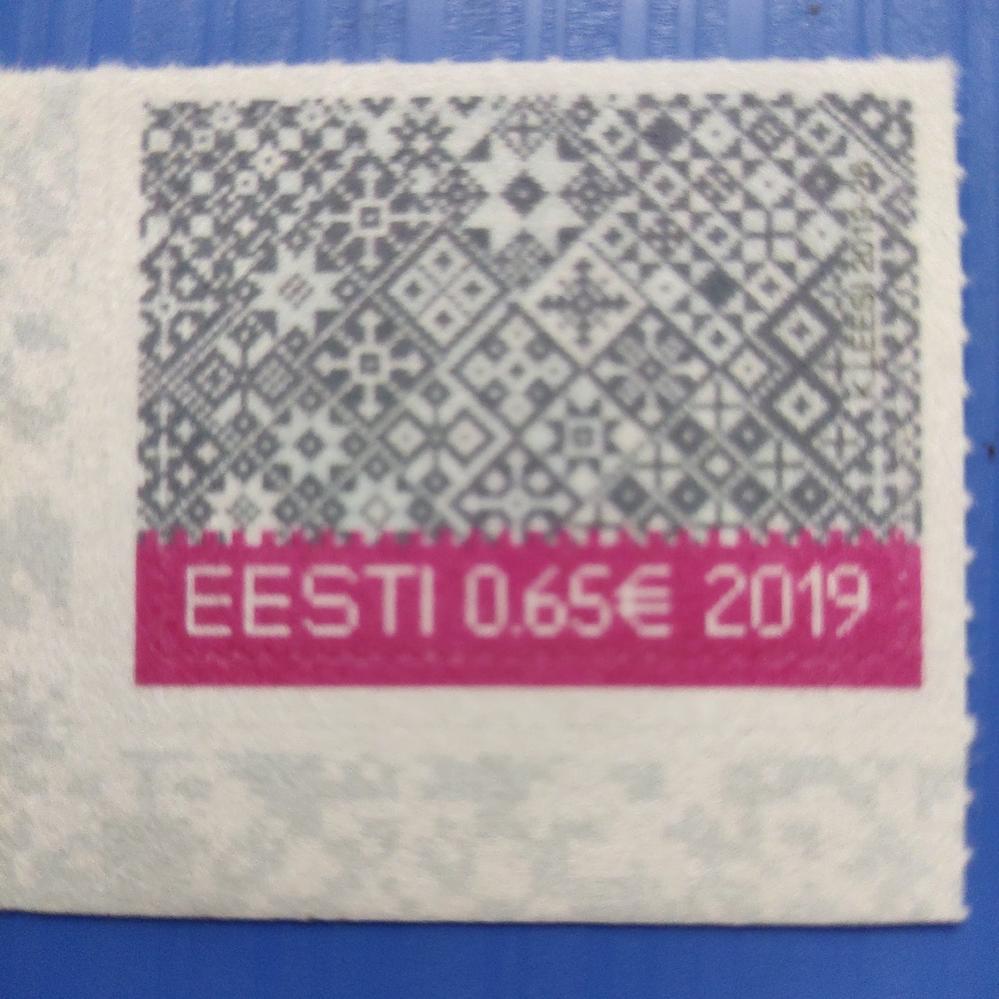 Estonia velvet stamp on Christmas 2019.