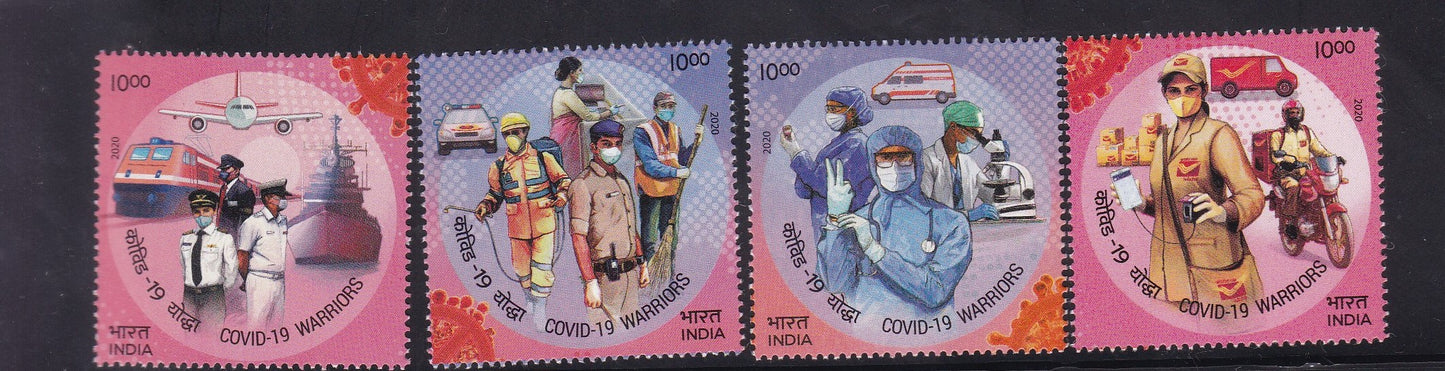 India Mint-2020 Covid19 Warriors Single stamps.