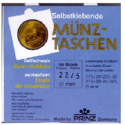 Prinz Self adhesive coin holders (17.5-39.5mm)