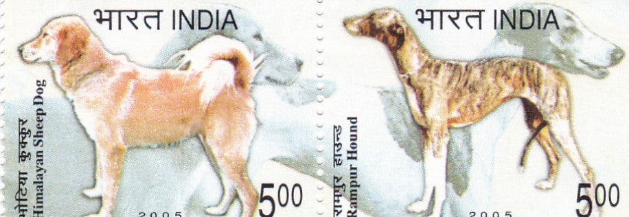 India mint-09 Jan'.05 Breeds of Dogs set of 4 stamps