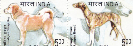 इंडिया मिंट-09 जनवरी.05 कुत्तों की नस्लें 4 टिकटों का सेट