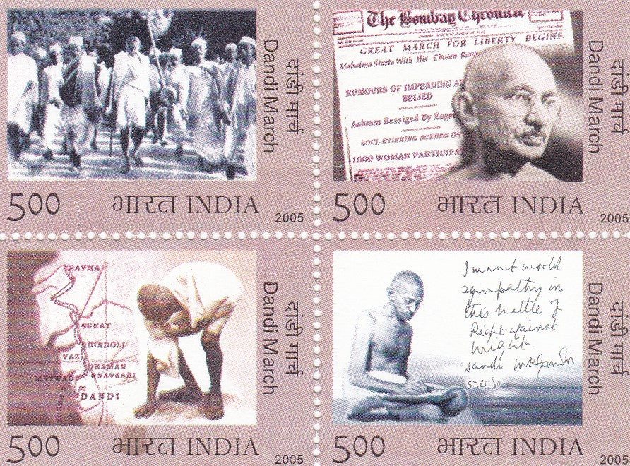 India mint-05 Apr '05 Anniversary of 'Dandi March' (Salt Movement)