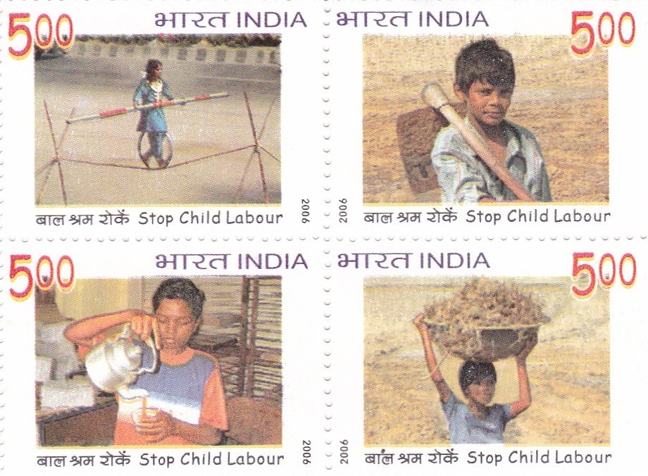 India mint- 26 Dec '06 Stop Child Labour-Setenant B4