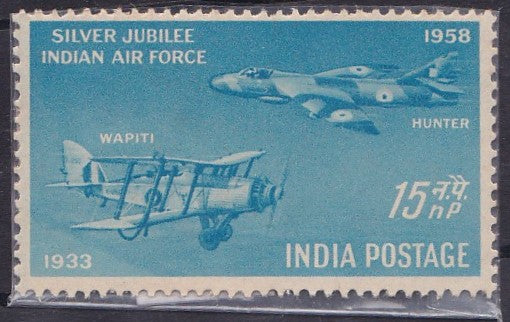 India mint-30 Apr'1958 Silver Jubilee of Indian Air Force.