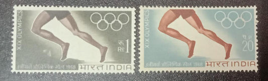 India mint- 12 Oct'68 XIX Olympic Games,Mexico city.