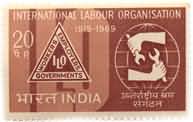 India-Mint 1969 50th Anniversary of International Labour Organization.