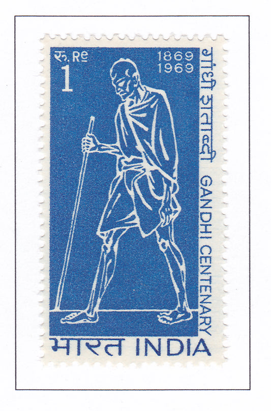 India mint-15 Aug'1969 Birth Centenary of Mahatma Gandhi Dandi March.