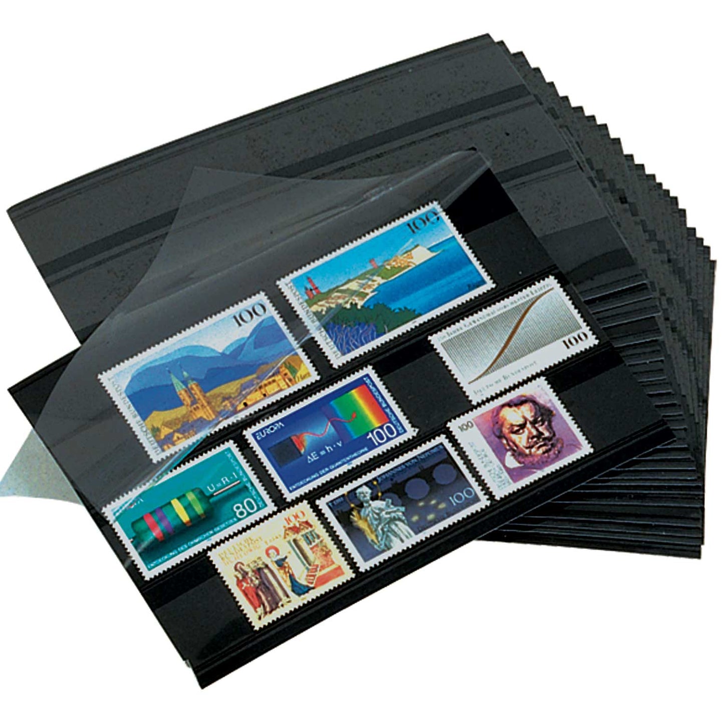 STOCK CARDS, WITH STRONG BLACK CARDBOARD-100 PC