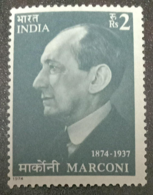India -Mint 1974 Birth Centenary of Guglielmo Marconi.