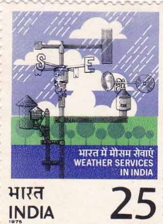 India mint-24 Dec'75 Centenary of the Indian Meteorological Department