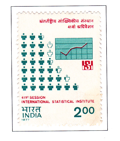 India -Mint 1977 41st Session of International Statistical Institute, New Delhi.