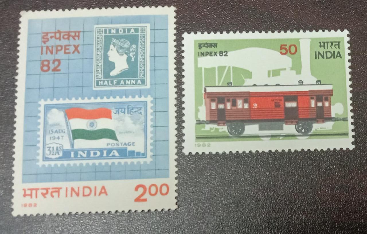 India mint-1982  Inpex National Stamp Exhibition,New Delhi.