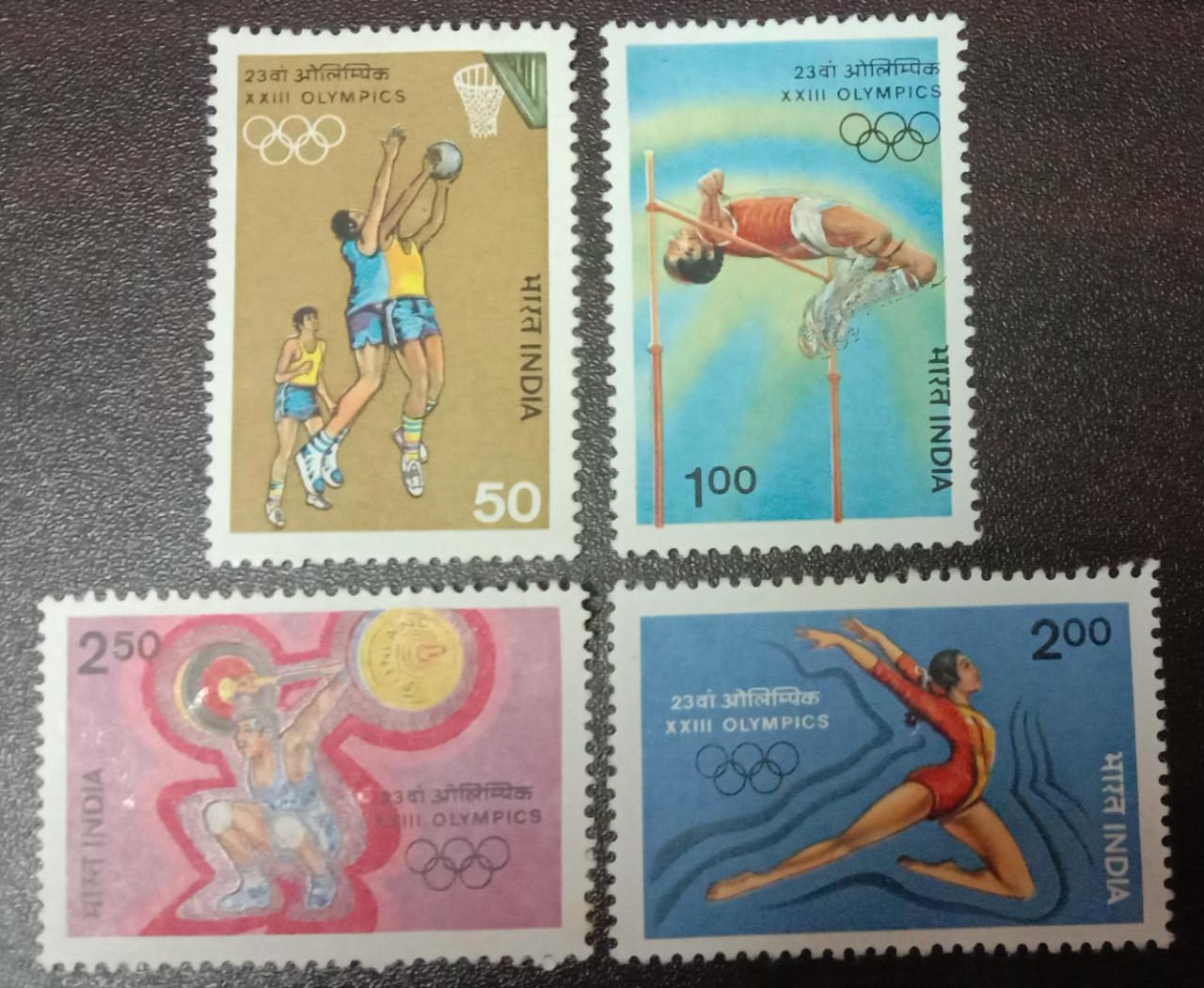 India -Mint 1984  XXIII Olympic Games.