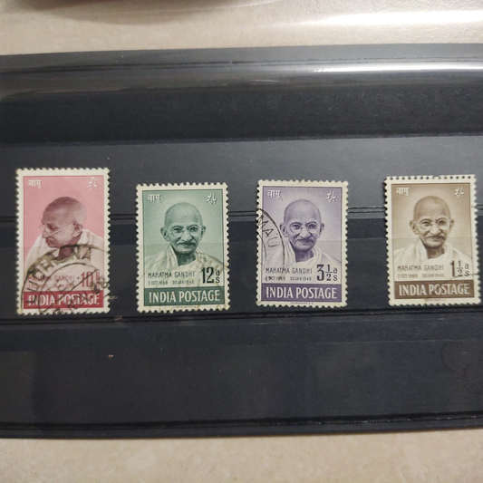 India Gandhiji 1948- 4 values USED set