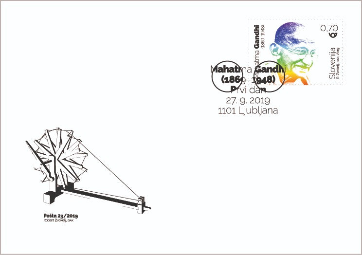 Slovenia Gandhi 150th anniversary 2019-combo offer-Single stamp+FDC