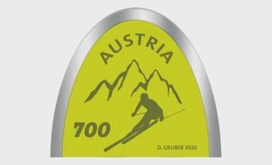 Austria-Real Unusual Stamp made from the same material as SKI BOARD.