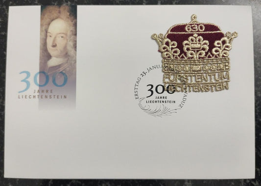 Liechtenstein 2019 -300 years of Liechtenstein gold embroidery. 

*FDC*