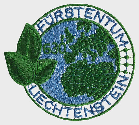 Liechtenstein embroidery stamp made from PET BOTTLES 