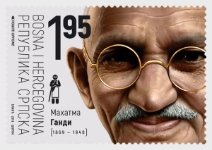 Bosnia 1 single stamp on Gandhiji 2019.