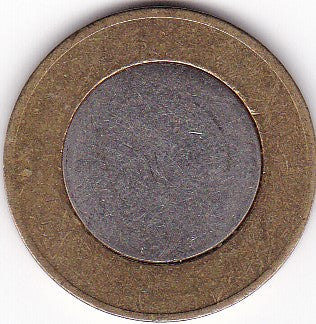 India-10 Rupee bimetal error coin-blank on both the sides
