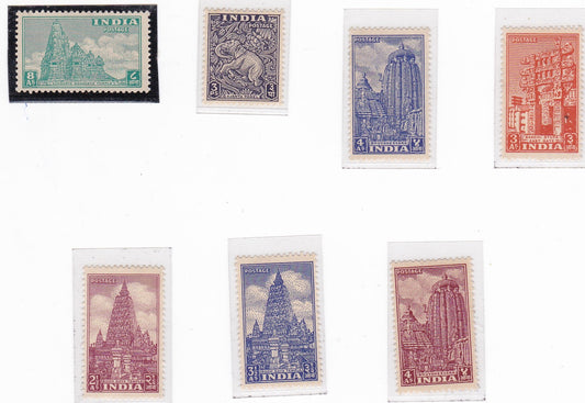 India Definitive Stamps of post Independence Period-1st Series.