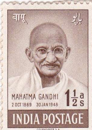 Gandhi 1948 3V Mint stamps -not hinged-1.5as, 3.5as, 12as.