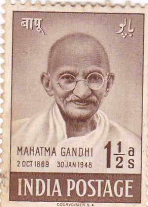 Gandhi 1948 2V Mint stamps -not hinged-1.5as, 3.5as.