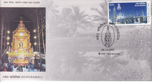 India Snows Basilica FDC-2007