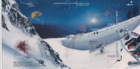 Finland- unique Lenticular ms- Moving images on Ice skating and games