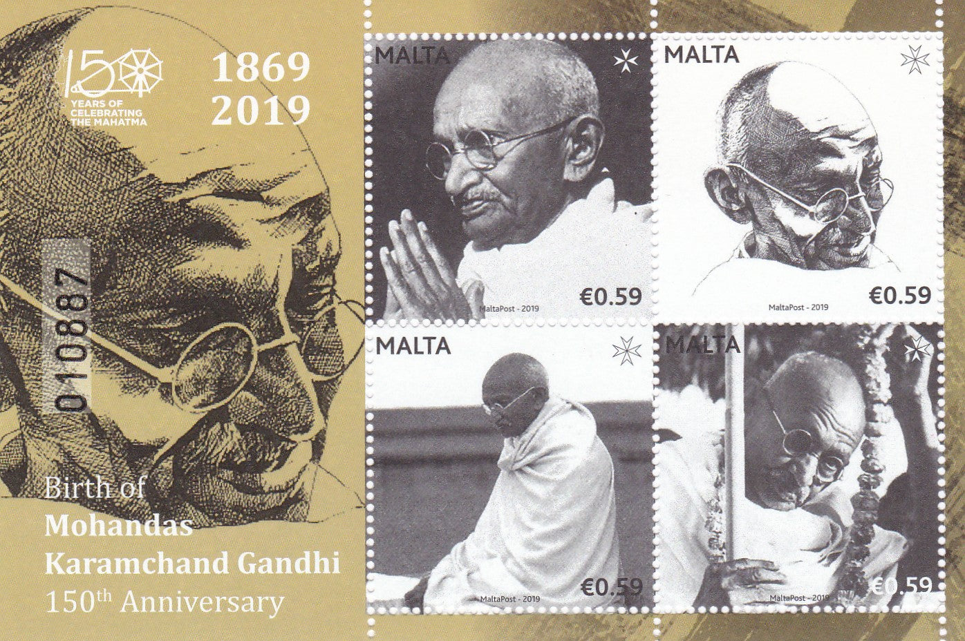Malta-150th Anniversary of Mahatma Gandhi MS