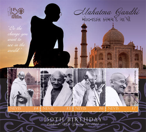 Nevis -150th Birth Anniversary of Mahatma Gandhi MS