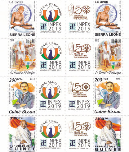 मध्य अफ्रीकी 11 देशों ने गांधीजी की 150वीं जयंती पर 2 विगनेट्स के साथ डाक टिकट जारी किए