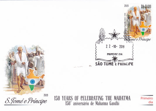 Central African 8 Countries stamps on   Gandhiji 150th Birth Anniversary-FDCs