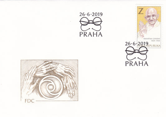 Czech Republic FDC on Gandhi's 150th Anniversary