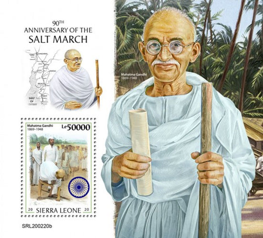 Sierra Leone -Mahatma Gandhi  Salt March 1V MS-2020