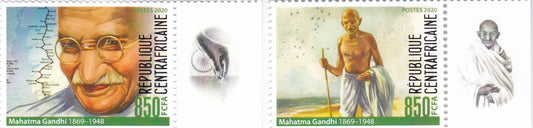 Central Africa -Mahatma Gandhi Salt March set of 4 Stamps -2020