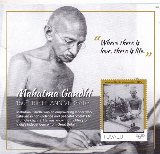 Tuvalu-150th Birth Anniversary of Mahatma Gandhi MS.