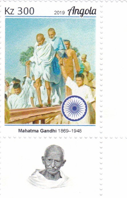 Angola-Mahatma Gandhi set of 4 stamps
