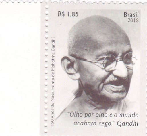 150वीं जयंती पर ब्राजील गांधी डाक टिकट