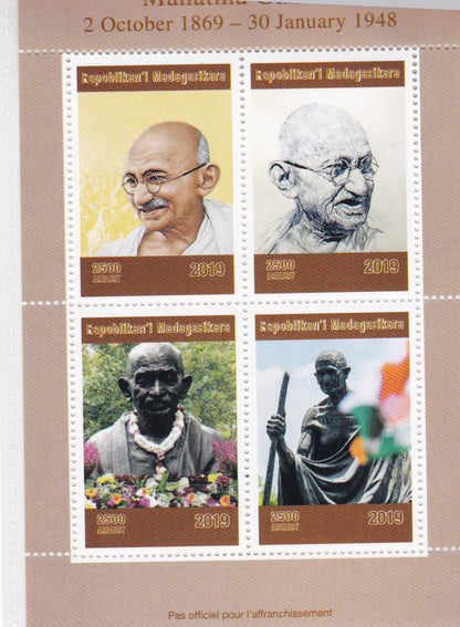 Madagascar-Mahatma Gandhi 2019 stamps