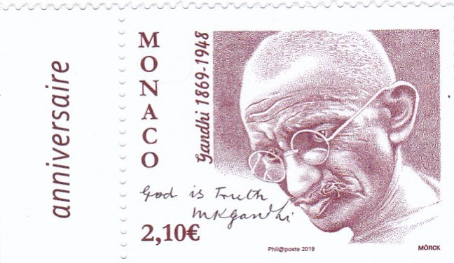 Monaco* Mahatma Gandhi Single Stamp