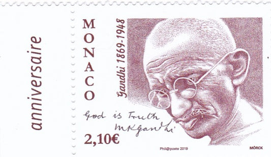 Monaco* Mahatma Gandhi Single Stamp