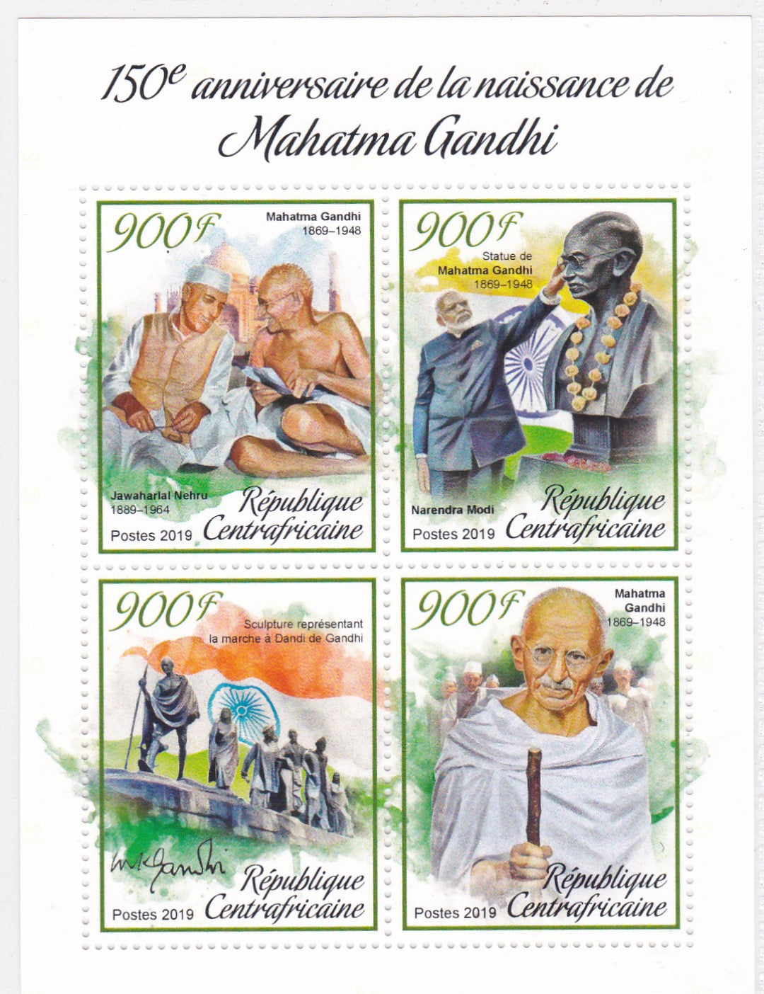 Stamps on PM-Narendra Modi from different countries